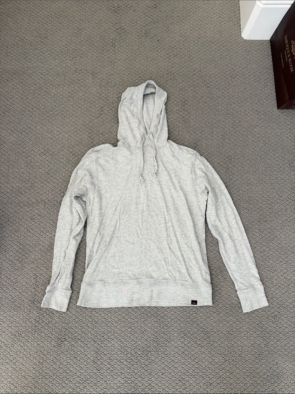 Faherty Light Gray Kids' Hooded Sweatshirt